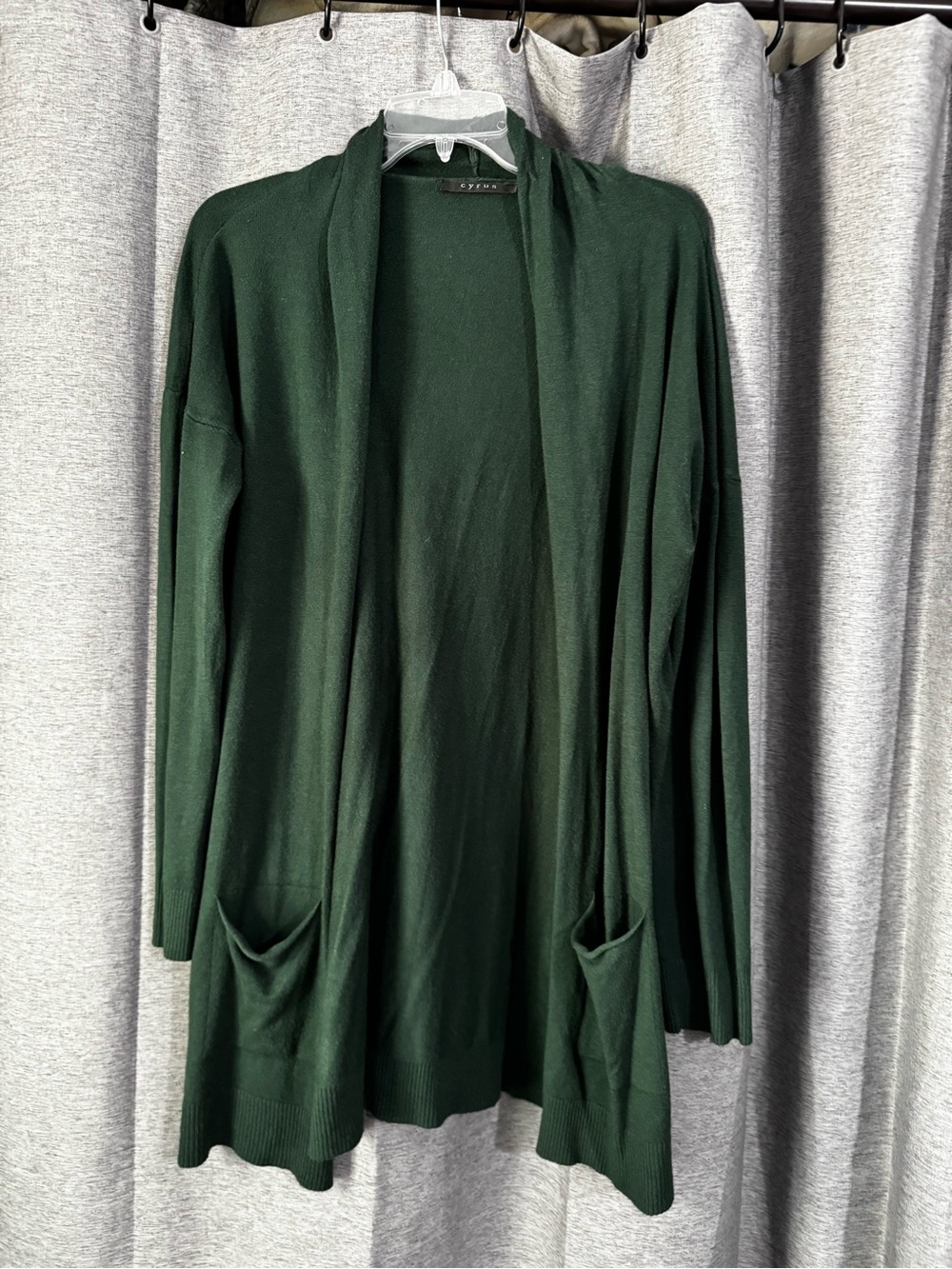Cyrus Dark Green Open-Front Cardigan